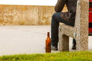 A Houston man engaging in public intoxication.